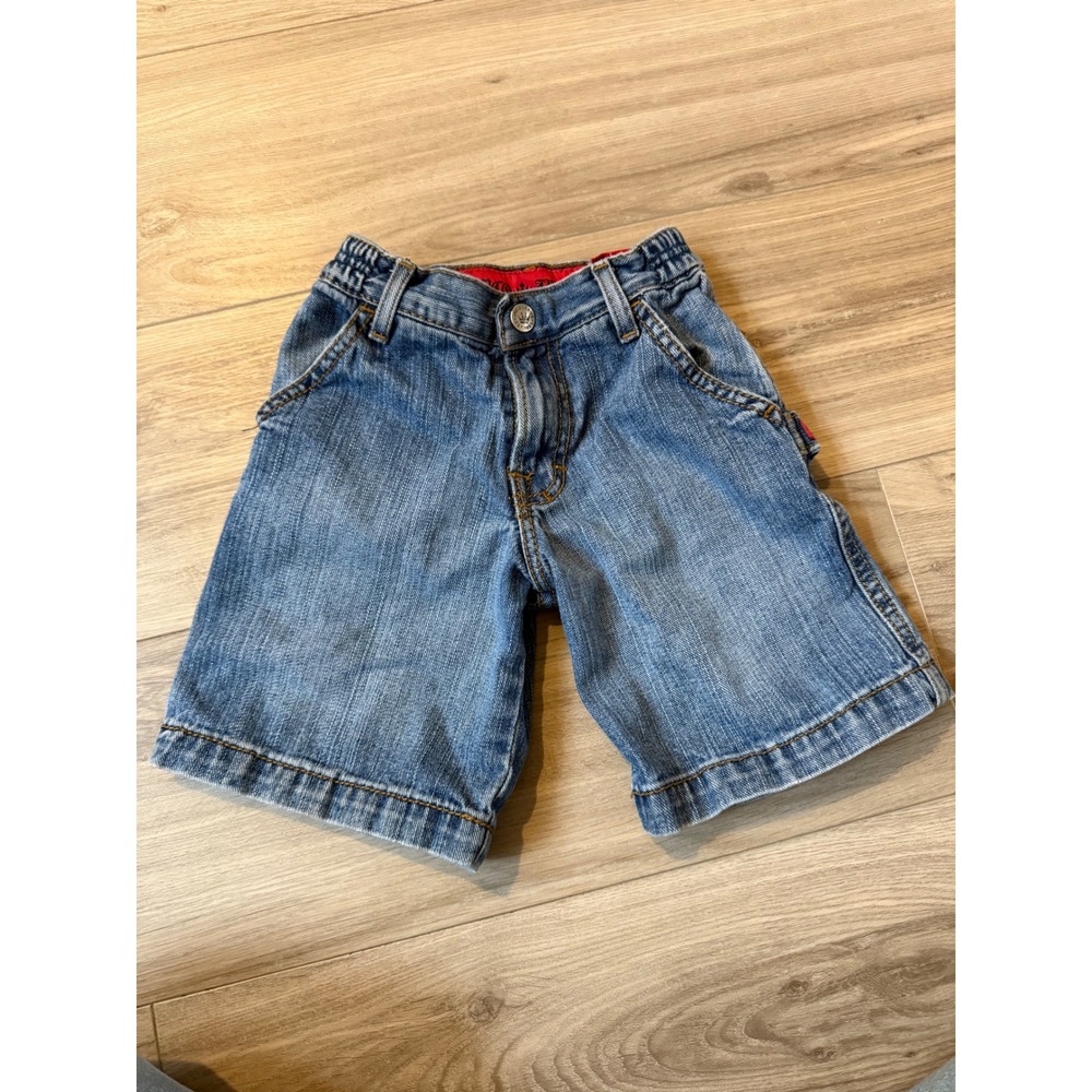 Vintage JNCO Jeans Kids Bulldog Denim Shorts Blue Embroidered K2940DGH Size 4‎